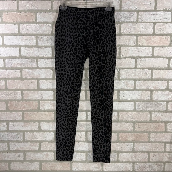 Boston Proper Gray Leopard Print Pull on Leggings Size XXS - Picture 6 of 12